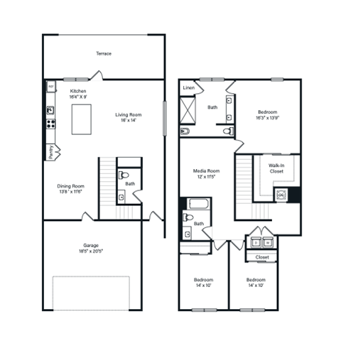 Reveal Heathrow C1 Townhome floorplan